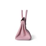 Birkin 25 Rose Sakura Swift Palladium Plated X Stamp - Image 3
