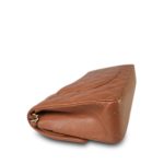 22S Caramel Lambskin Quilted Medium Classic Flap LGHW - Image 7