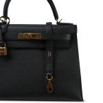 Kelly Sellier 28 Black Epsom Gold Plated B Stamp - Image 2