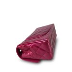 23P Pink / Dark Pink Patent Quilted Mini Rectangular Flap Light Gold Hardware - Image 11