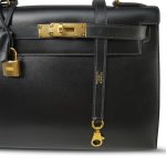 Vintage Kelly Sellier 28 Black Box Calfskin Gold Plated (Y) Stamp - Image 7