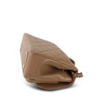 22B Beige Caviar Quilted Business Affinity Medium Flap Light Gold Hardware - Image 9