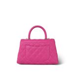 22K Pink Caviar Quilted Small Coco Handle Light Gold Hardware - Image 3