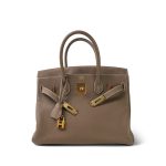 Birkin 30 Etoupe Togo Gold Plated Y Stamp - Image 12