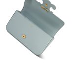 Celine Ice Blue Shiny Calfskin Claude Chain Shoulder Bag Light Gold Hardware - Image 12