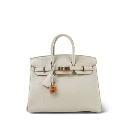 Birkin 25 Beton Togo Rose Gold Plated D Stamp