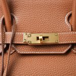 Birkin 30 Gold Veau Togo Gold Plated M Square Stamp - Image 3