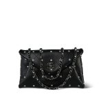 Black Lambskin Quilted CC Printed Envelope Flap Bag Clutch With Chain SHW - Image 10
