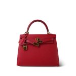 Kelly Sellier 25 Rouge Casaque Epsom Gold Plated T Stamp - Image 6
