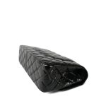 So Black Shiny Crumpled Calfskin Quilted Jumbo Classic Flap - Image 8
