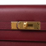 Kelly 32 Rouge H Courchevel Sellier Gold Plated T Circle Stamp - Image 18