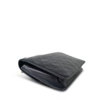 Navy Lambskin Quilted Top Handle Double Turnlock Single Flap Gold Hardware - Image 12