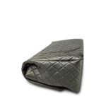 19B Dark Silver Calfskin Small XXL Travel Flap Bag - Image 7