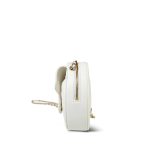 22S White Lambskin Quilted Heart Bag Large Light Gold Hardware - Image 8