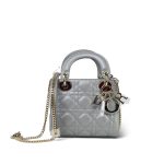 Opaline Gray Pearlescent Cannage Lambskin - Image 8