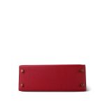 Kelly Sellier 25 Rouge Casaque Epsom Gold Plated T Stamp - Image 14