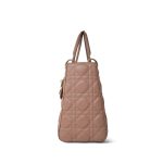 Blush/ Nude Lambskin Cannage Lady Dior Medium Light Gold Hardware - Image 8