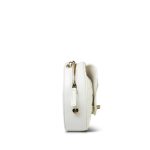 22S White Lambskin Quilted Heart Bag Large Light Gold Hardware - Image 3
