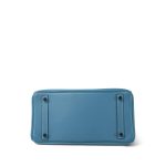 Birkin 30 Blue Jean Swift Palladium Plated J Square Stamp - Image 19
