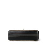 17B Black Calfskin / Tan Suede Wild Stitch Double Flap Jumbo Flap Aged Gold Hardware - Image 7
