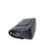 Navy Lambskin Quilted Classic Flap Medium Gold Hardware - Image 9