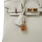 Birkin 25 Beton Togo Rose Gold Plated D Stamp - Image 2