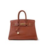 Birkin 35 Brown Veau Togo Gold Plated D Square Stamp