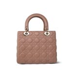 Blush/ Nude Lambskin Cannage Lady Dior Medium Light Gold Hardware - Image 11