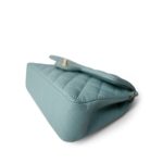 20c Tiffany Blue Caviar Quilted Classic Flap Small Light Gold Hardware - Image 4