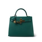 Kelly 28 Malachite Epsom Gold Plated R Square Stamp - Image 12