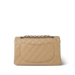Beige Clair Caviar Quilted Classic Flap Small Silver Hardware - Image 3