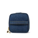 Blue Denim Quilted Timeless Vanity Case Gold Hardware - Image 7