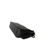 Black Lambskin Quilted A Real Catch Flap Aged Gold Hardware - Image 4