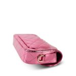 24C Shiny Pink Calfskin Quilted Flap Bag & Coin Purse - Image 7