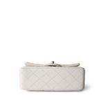 21S Ivory Caviar Quilted Mini Top Handle Antique Gold Hardware - Image 5