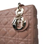 Blush/ Nude Lambskin Cannage Lady Dior Medium Light Gold Hardware - Image 15