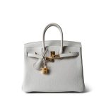 Birkin 25 Gris Pale Togo Gold Plated B Stamp - Image 14