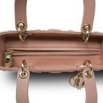Blush/ Nude Lambskin Cannage Lady Dior Medium Light Gold Hardware - Image 14