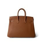 Birkin 25 Gold Togo Palladium Plated D Stamp - Image 9