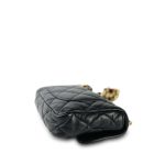 Black Lambskin Quilted Funky Town Flap Small Aged Gold Hardware - Image 7
