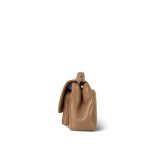 Dark Beige Caviar Quilted Business Affinity Medium Flap Light Gold Hardware - Image 2