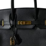 Birkin 35 Black Ardennes Gold Plated [C] Stamp - Image 11