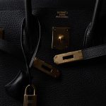 Birkin 35 Noir Ardennes Gold Plated [F] Stamp - Image 9