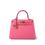 Kelly 25 Rose Azalée Veau Epsom Gold Plated C Stamp - Image 9