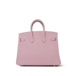 Birkin 25 Rose Sakura Swift Palladium Plated D Stamp - Image 10