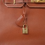 Birkin 35 Brown Veau Togo Gold Plated D Square Stamp - Image 3