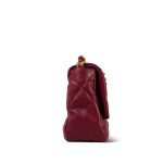 20A Red Lambskin Quilted 19 Flap Small Mixed Hardware - Image 9