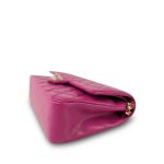 24A Pink/Fuchsia Caviar Quilted Classic Flap Medium Light Gold Hardware - Image 8