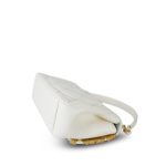 23C White Lambskin Quilted Paris Monaco Single Flap Bag Aged Gold Hardware - Image 8