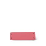 Mini Kelly Sellier Rose d’Ete Chevre Palladium Plated D Stamp - Image 8